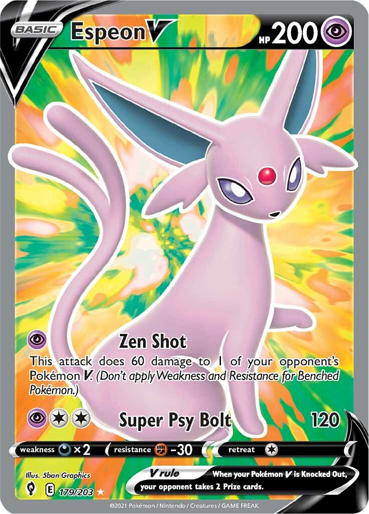 Espeon V (179/203) [Sword & Shield: Evolving Skies] | Good Games Cannington