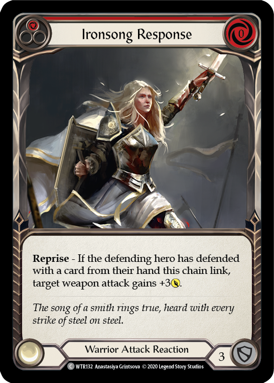 Ironsong Response (Red) [U-WTR132] (Welcome to Rathe Unlimited)  Unlimited Rainbow Foil | Good Games Cannington