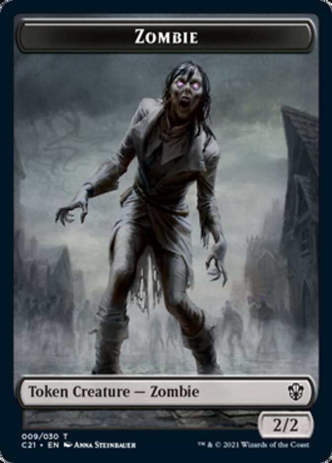 Zombie // Spirit Double-Sided Token [Commander 2021 Tokens] | Good Games Cannington