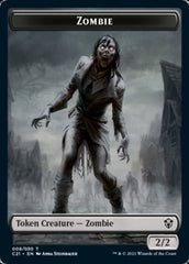 Zombie // Horror Double-Sided Token [Commander 2021 Tokens] | Good Games Cannington