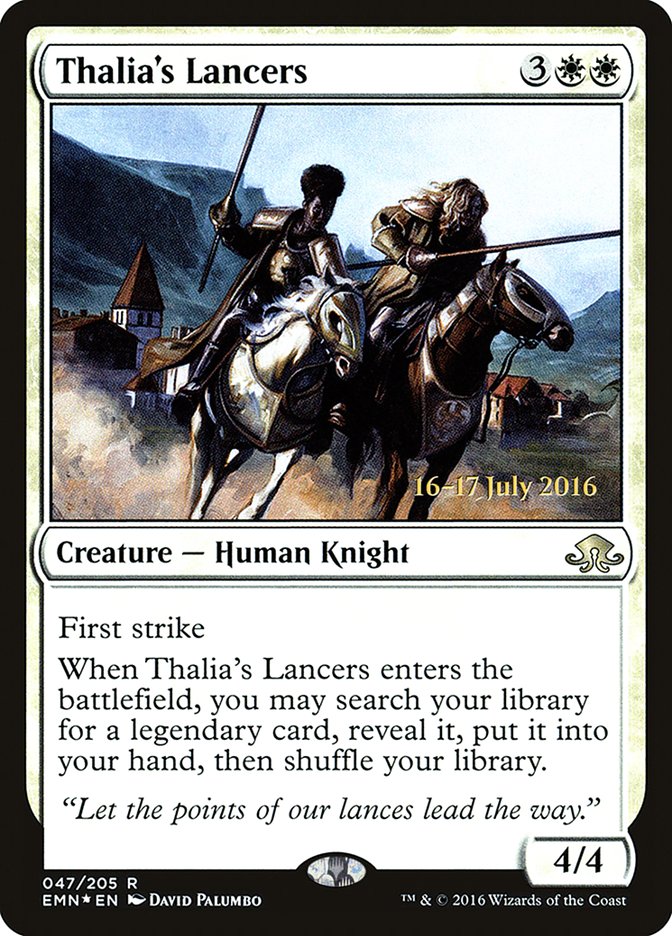 Thalia's Lancers [Eldritch Moon Prerelease Promos] | Good Games Cannington