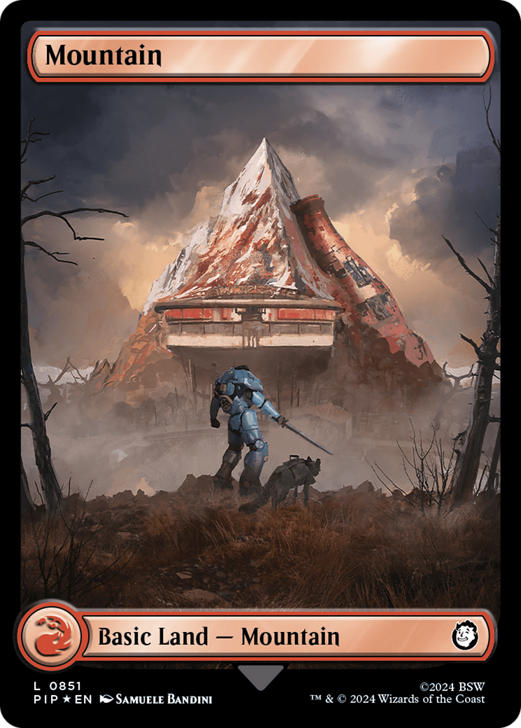 Mountain (0851) (Surge Foil) [Fallout] | Good Games Cannington