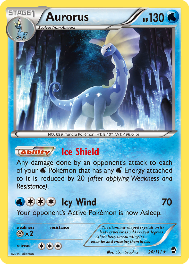 Aurorus (26/111) [XY: Furious Fists] | Good Games Cannington