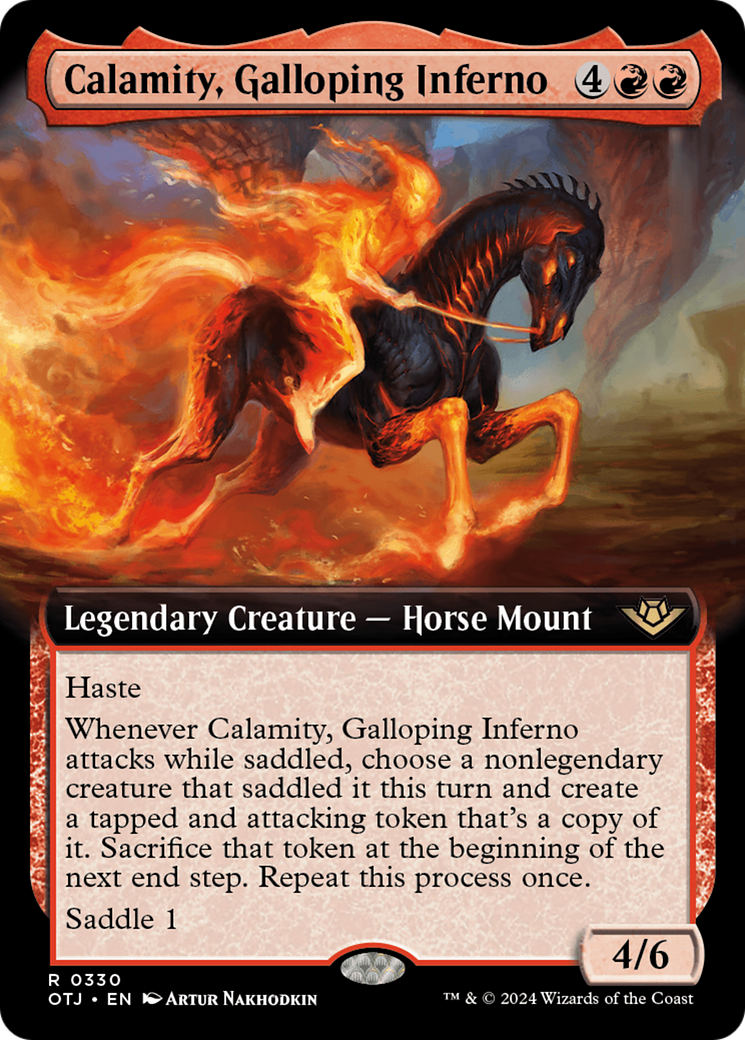 Calamity, Galloping Inferno (Extended Art) [Outlaws of Thunder Junction] | Good Games Cannington
