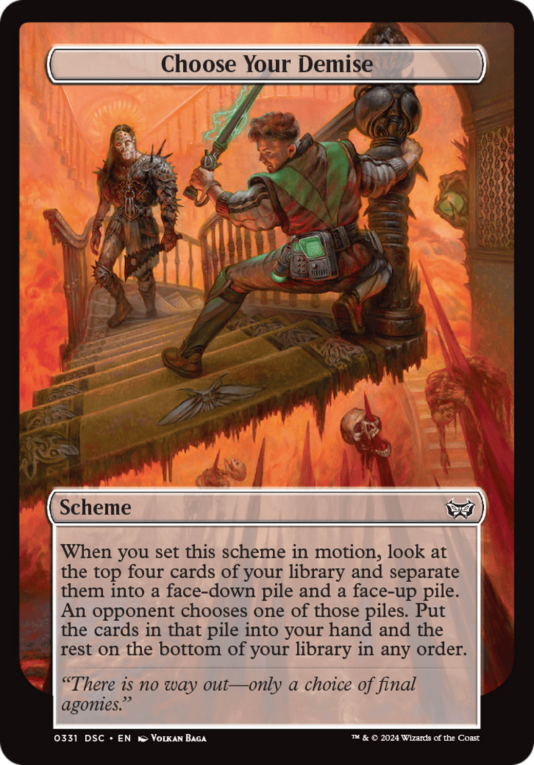 Choose Your Demise (Full Art) [Duskmourn: Archenemy] | Good Games Cannington