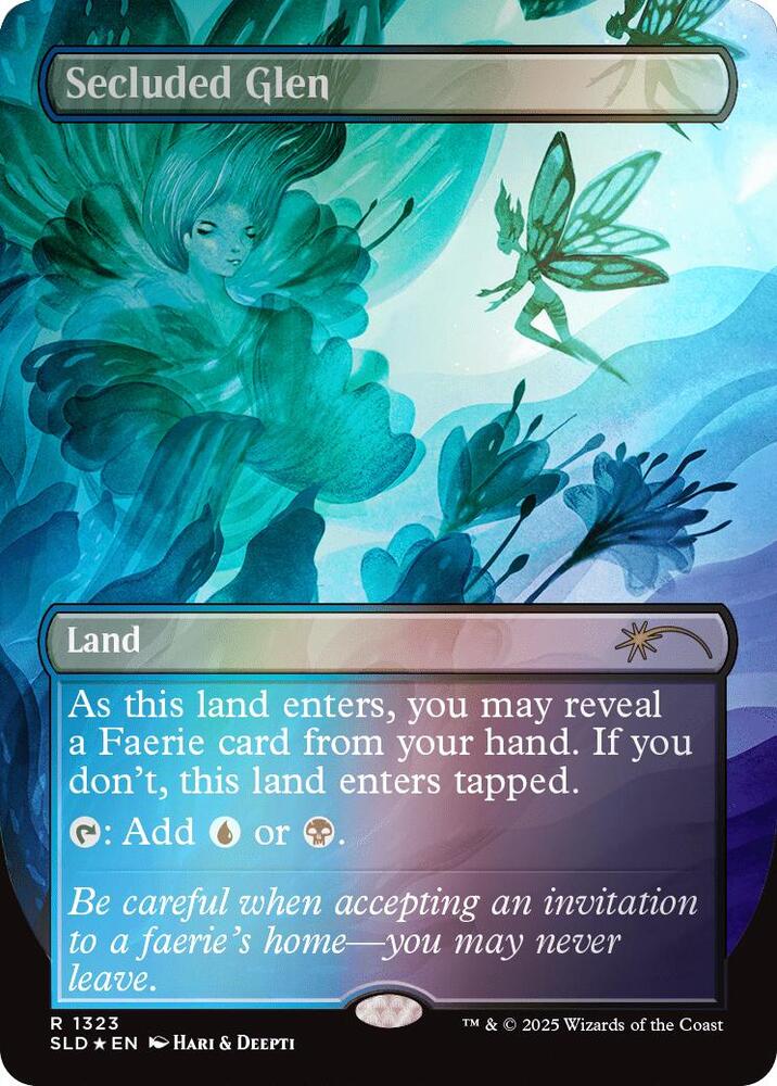 Secluded Glen 1323 (Secret Lair Drop Series)  - Borderless Rainbow Foil | Good Games Cannington