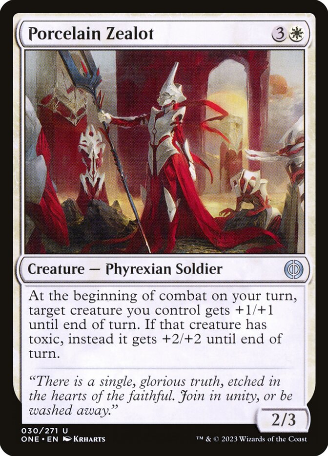 Porcelain Zealot 30/271 (Phyrexia: All Will Be One)  | Good Games Cannington