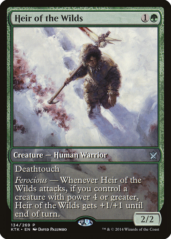 Heir of the Wilds (Game Day) (Extended Art) [Khans of Tarkir Promos] | Good Games Cannington