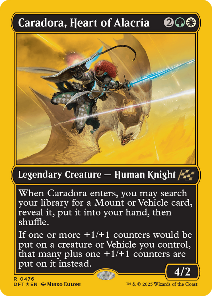 Caradora, Heart of Alacria (First-Place Foil) [Aetherdrift] | Good Games Cannington