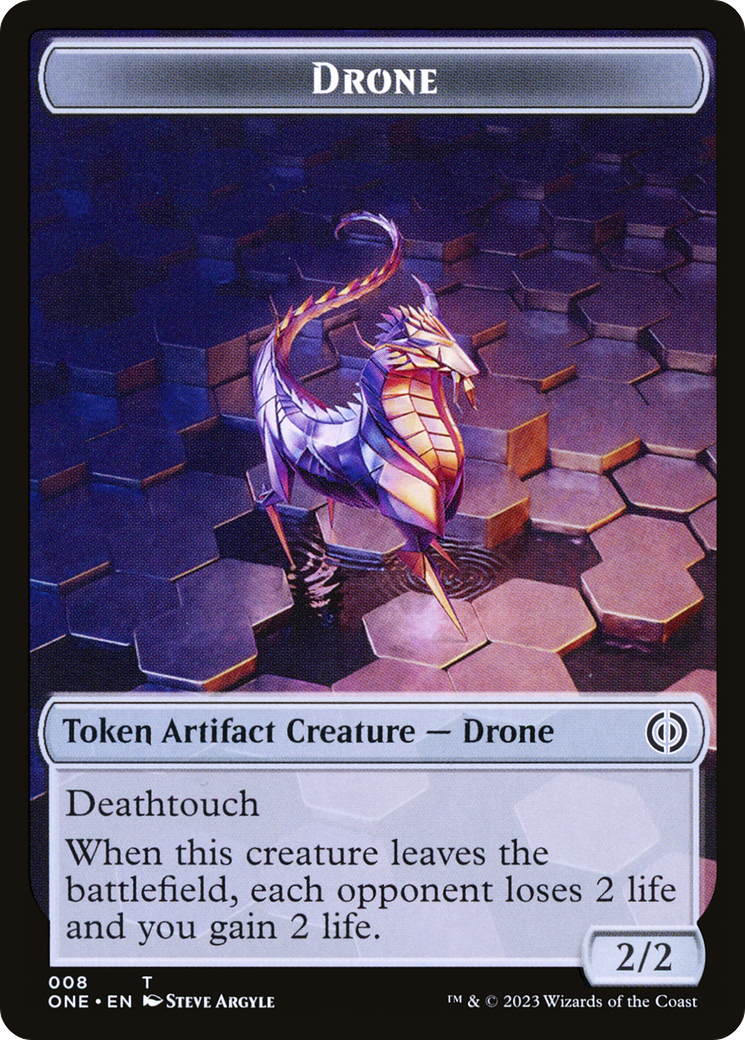 Phyrexian Goblin // Drone Double-Sided Token [Phyrexia: All Will Be One Tokens] | Good Games Cannington