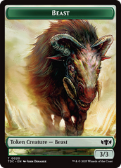 Beast // Treasure Double-Sided Token [Tarkir: Dragonstorm Commander Tokens] | Good Games Cannington