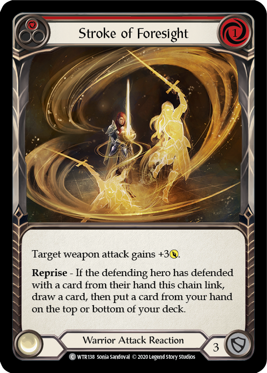 Stroke of Foresight (Red) [U-WTR138] (Welcome to Rathe Unlimited)  Unlimited Rainbow Foil | Good Games Cannington