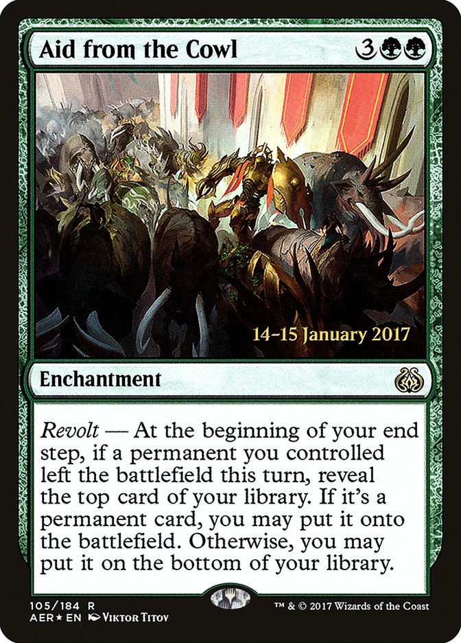 Aid from the Cowl [Aether Revolt Prerelease Promos] | Good Games Cannington