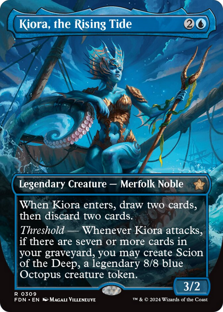 Kiora, the Rising Tide (Borderless) [Foundations] | Good Games Cannington