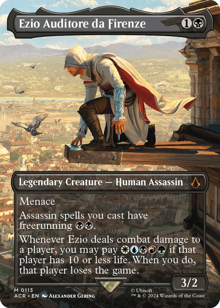 Ezio Auditore da Firenze 113 (Universes Beyond: Assassin's Creed)  - Borderless Foil | Good Games Cannington