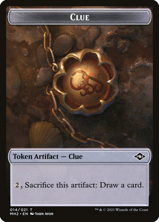 Treasure // Clue Double-Sided Token [Pioneer Challenger Decks 2022] | Good Games Cannington