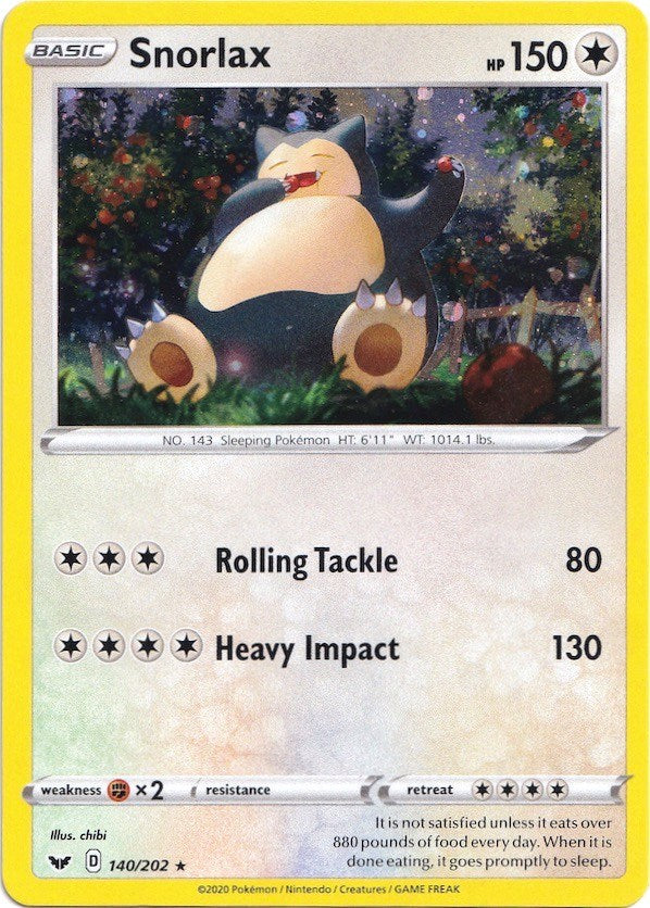 Snorlax (140/202) (Cosmos Holo) [Sword & Shield: Base Set] | Good Games Cannington