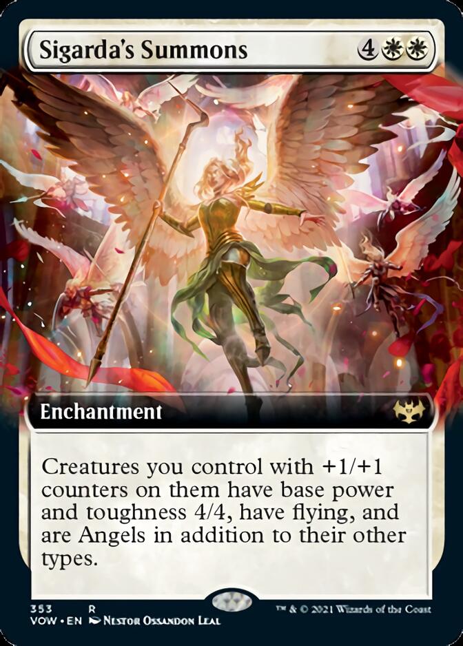 Sigarda's Summons (Extended Art) [Innistrad: Crimson Vow] | Good Games Cannington