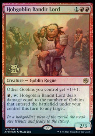 Hobgoblin Bandit Lord [Dungeons & Dragons: Adventures in the Forgotten Realms Prerelease Promos] | Good Games Cannington