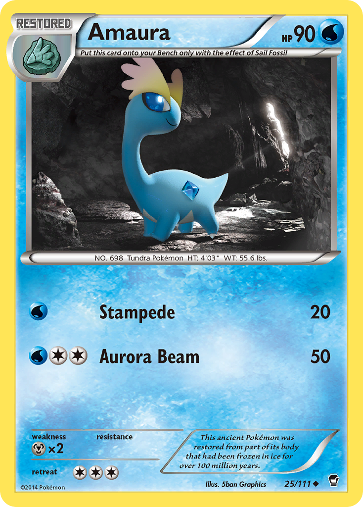 Amaura (25/111) [XY: Furious Fists] | Good Games Cannington