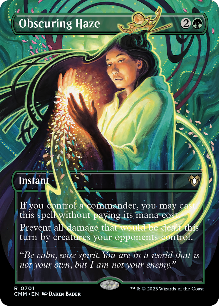 Obscuring Haze (Borderless Alternate Art) [Commander Masters] | Good Games Cannington