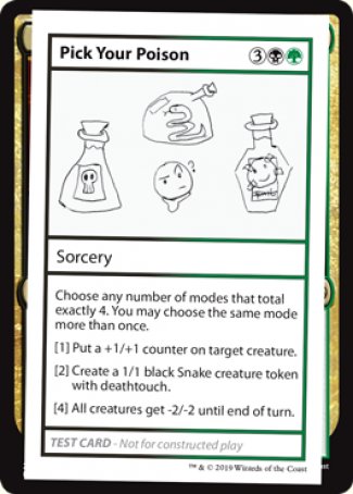 Pick Your Poison (2021 Edition) [Mystery Booster Playtest Cards] | Good Games Cannington