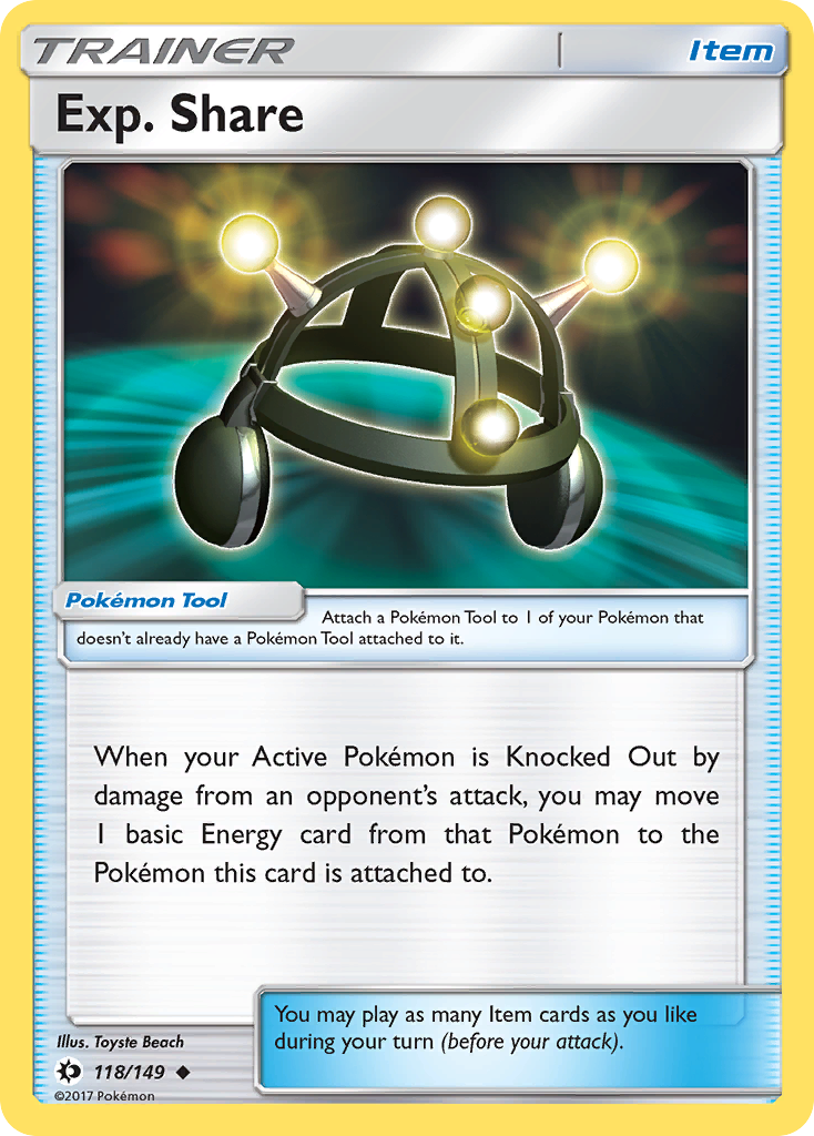 Exp. Share (118/149) [Sun & Moon: Base Set] | Good Games Cannington