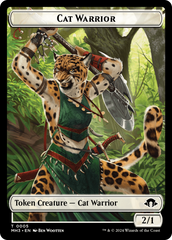 Eldrazi Spawn // Cat Warrior Double-Sided Token [Modern Horizons 3 Tokens] | Good Games Cannington