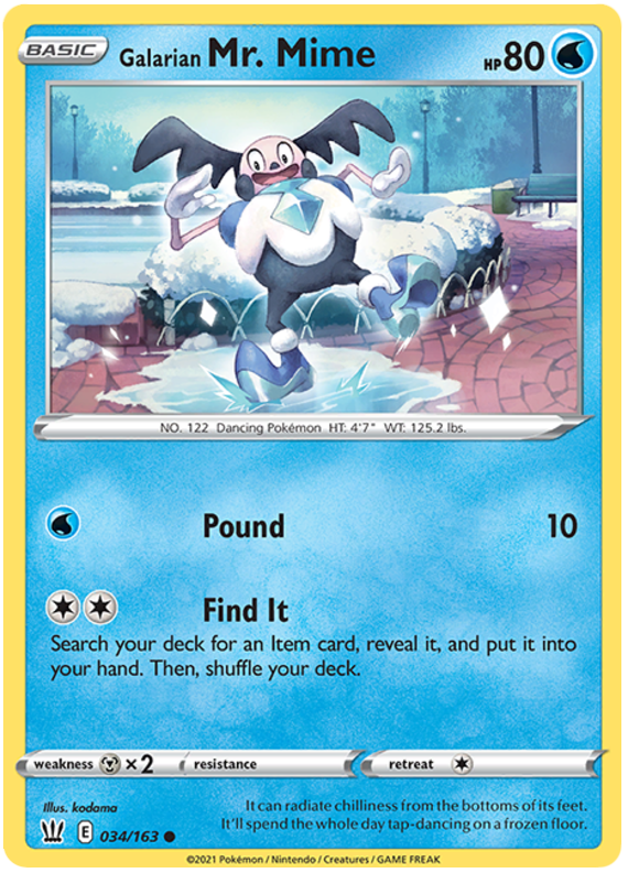 Galarian Mr. Mime (034/163) [Sword & Shield: Battle Styles] | Good Games Cannington