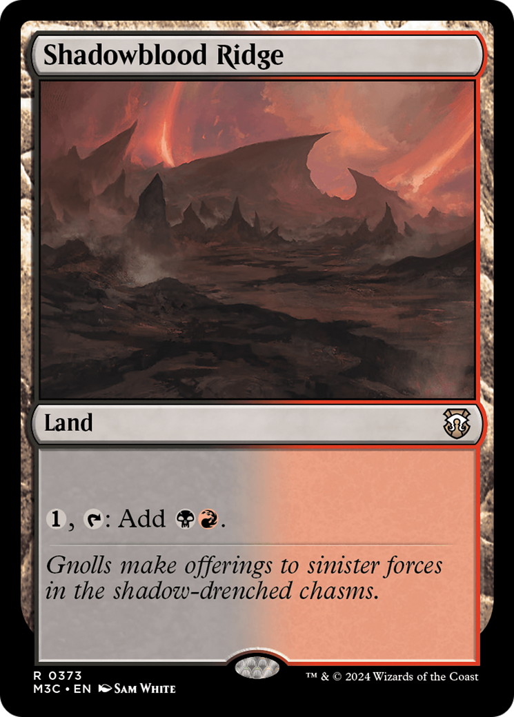 Shadowblood Ridge (Ripple Foil) [Modern Horizons 3 Commander] | Good Games Cannington