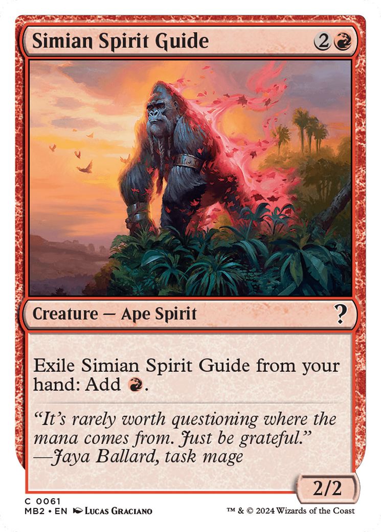 Simian Spirit Guide (White Border) [Mystery Booster 2] | Good Games Cannington