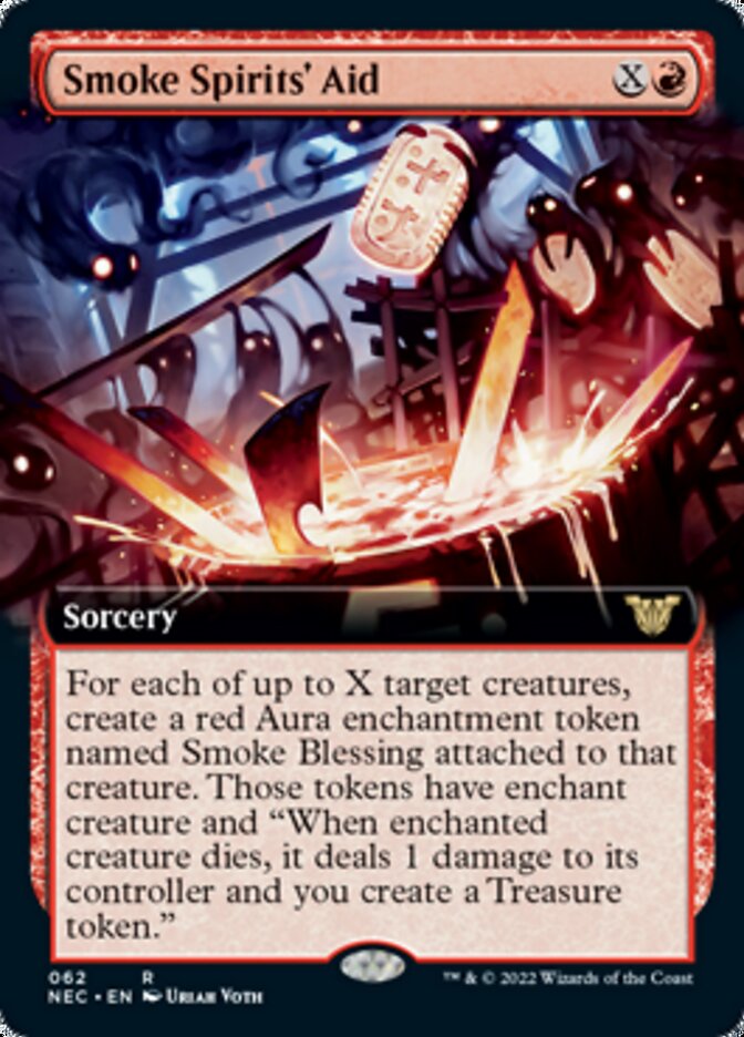 Smoke Spirits' Aid (Extended Art) [Kamigawa: Neon Dynasty Commander] | Good Games Cannington
