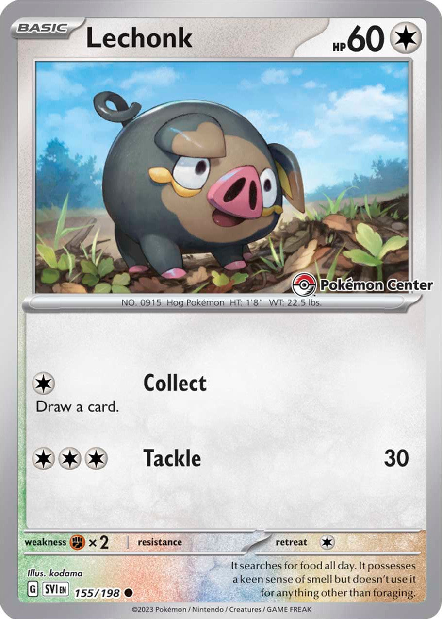 Lechonk (155/198) (Pokemon Center Exclusive) [Scarlet & Violet: Base Set] | Good Games Cannington