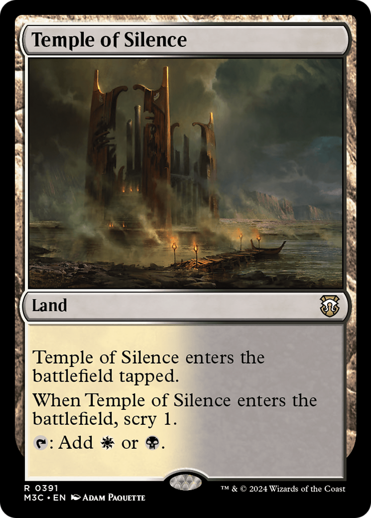 Temple of Silence (Ripple Foil) [Modern Horizons 3 Commander] | Good Games Cannington