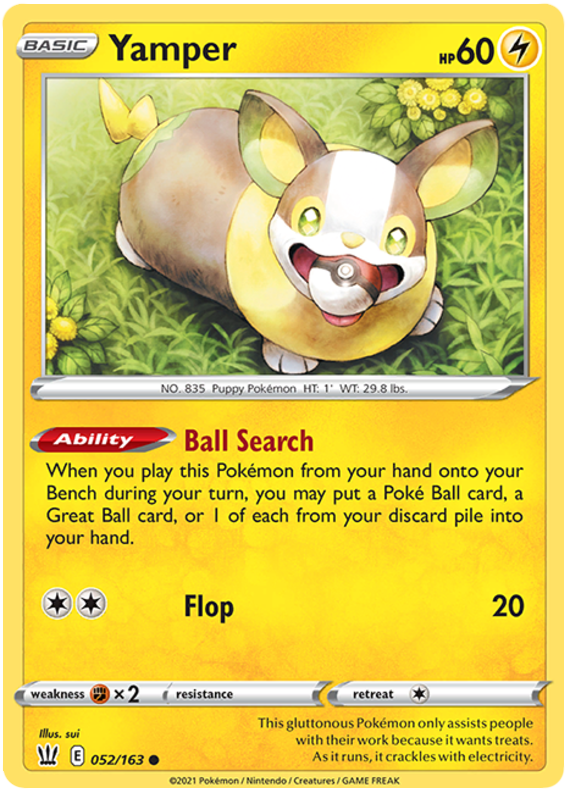 Yamper (052/163) [Sword & Shield: Battle Styles] | Good Games Cannington
