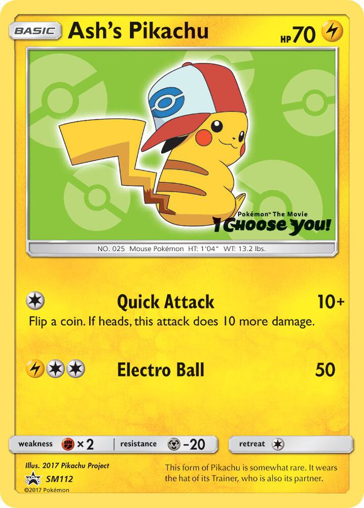 Ash's Pikachu SM112 (SM Promos)  | Good Games Cannington