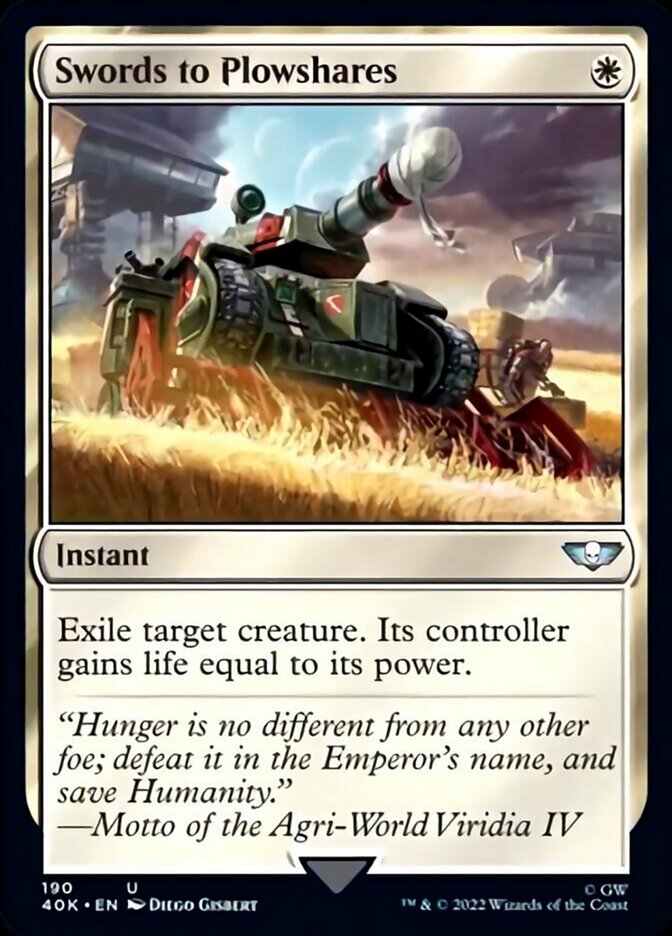 Swords to Plowshares (Surge Foil) [Warhammer 40,000] | Good Games Cannington