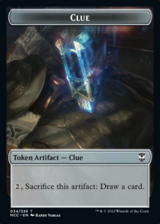 Clue // Fish Double-Sided Token [Streets of New Capenna Commander Tokens] | Good Games Cannington