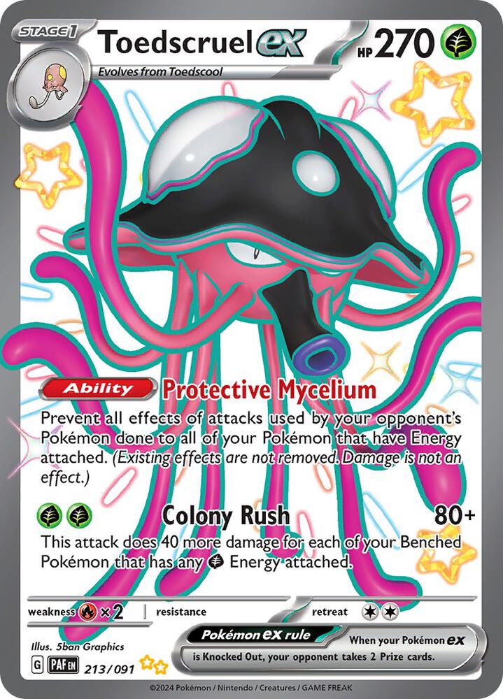 Toedscruel ex 213 091 (SV: Paldean Fates)  - Holofoil | Good Games Cannington