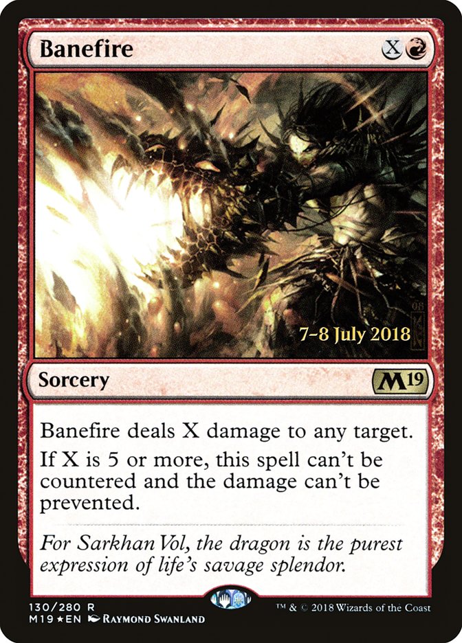 Banefire [Core Set 2019 Prerelease Promos] | Good Games Cannington