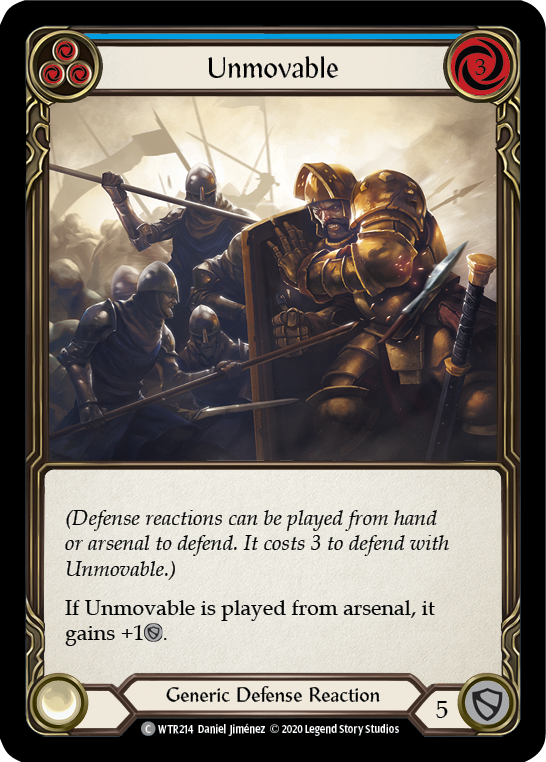 Unmovable (Blue) [U-WTR214] (Welcome to Rathe Unlimited)  Unlimited Rainbow Foil | Good Games Cannington
