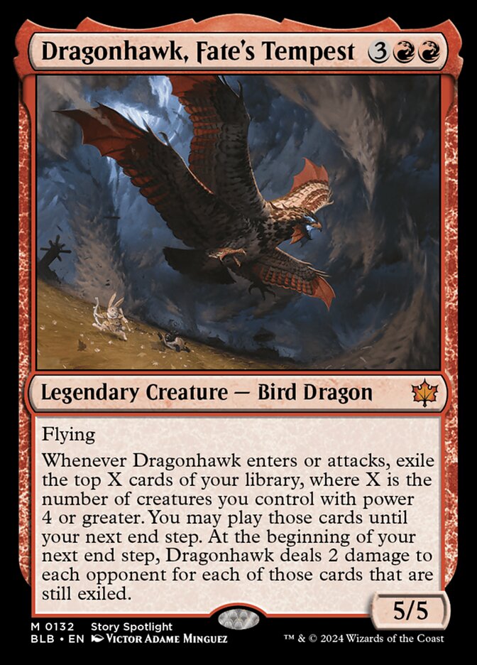 Dragonhawk, Fate's Tempest 132 (Bloomburrow)  | Good Games Cannington