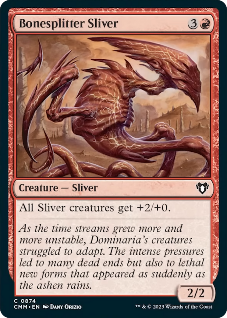 Bonesplitter Sliver [Commander Masters] | Good Games Cannington