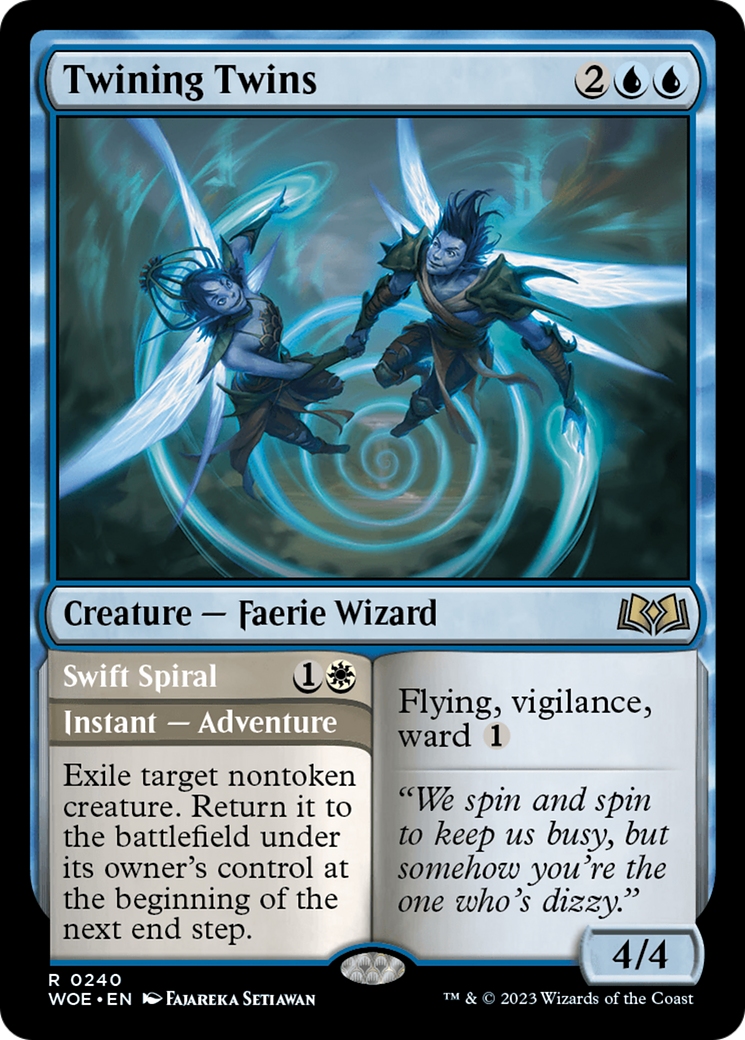 Twining Twins // Swift Spiral [Wilds of Eldraine] | Good Games Cannington