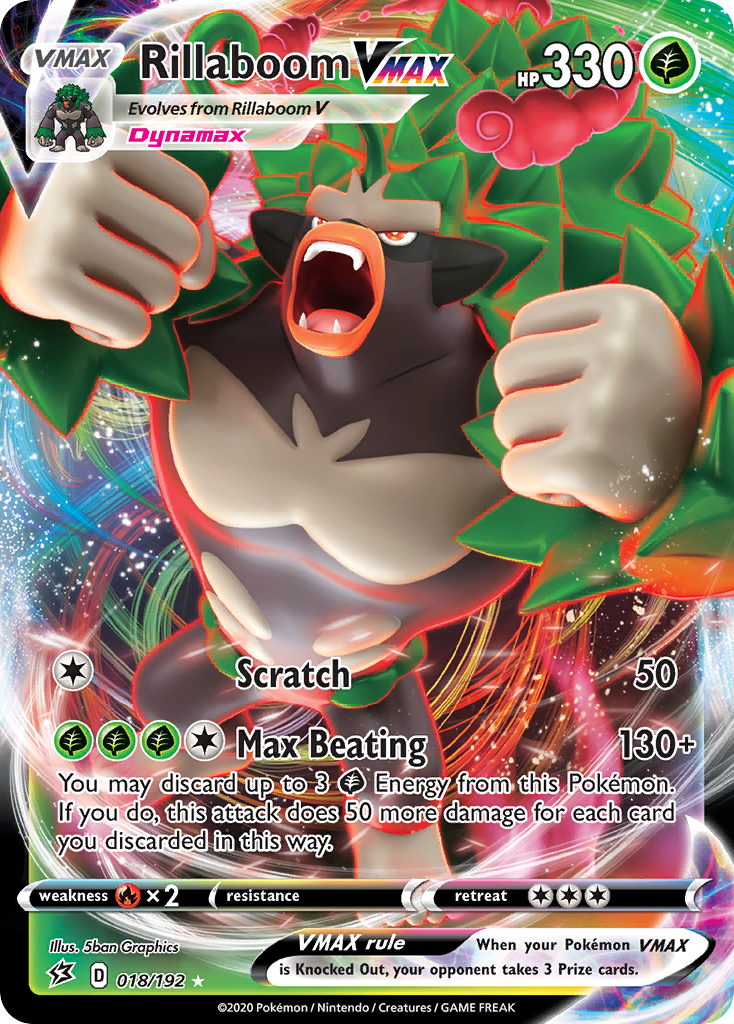 Rillaboom VMAX (018/192) [Sword & Shield: Rebel Clash] | Good Games Cannington