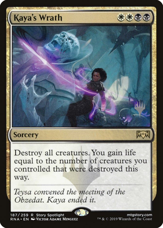 Kaya's Wrath (Promo Pack) [Ravnica Allegiance Promos] | Good Games Cannington