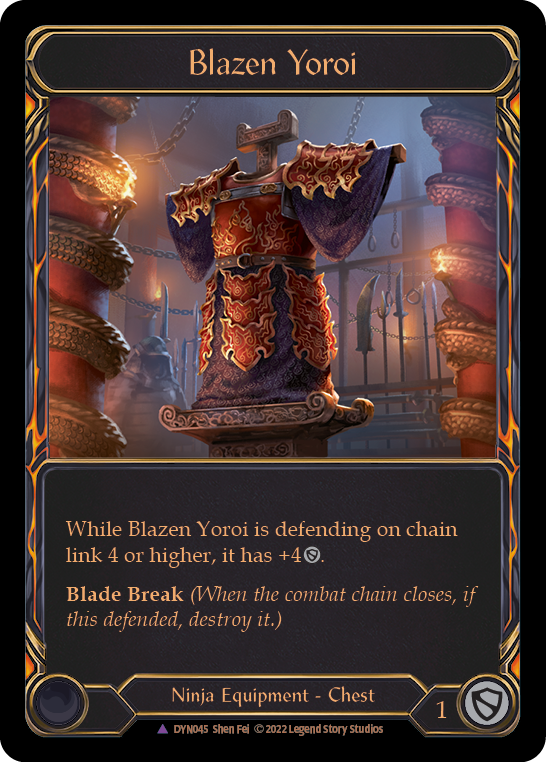 Blazen Yoroi (Marvel) [DYN045] (Dynasty)  Cold Foil | Good Games Cannington