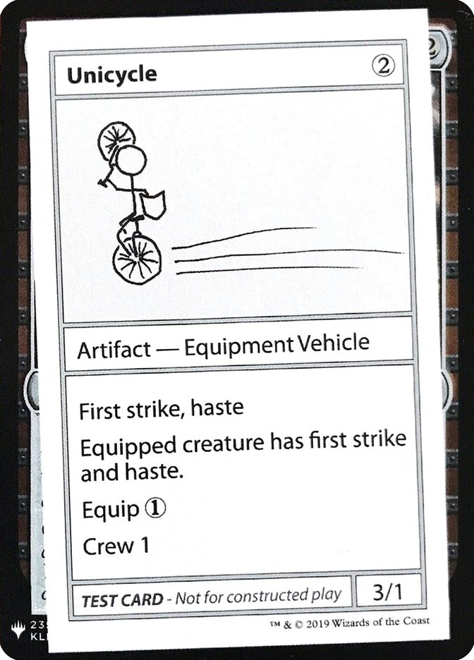Unicycle [Mystery Booster Playtest Cards] | Good Games Cannington