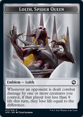 Wolf // Lolth, Spider Queen Emblem Double-Sided Token [Dungeons & Dragons: Adventures in the Forgotten Realms Tokens] | Good Games Cannington