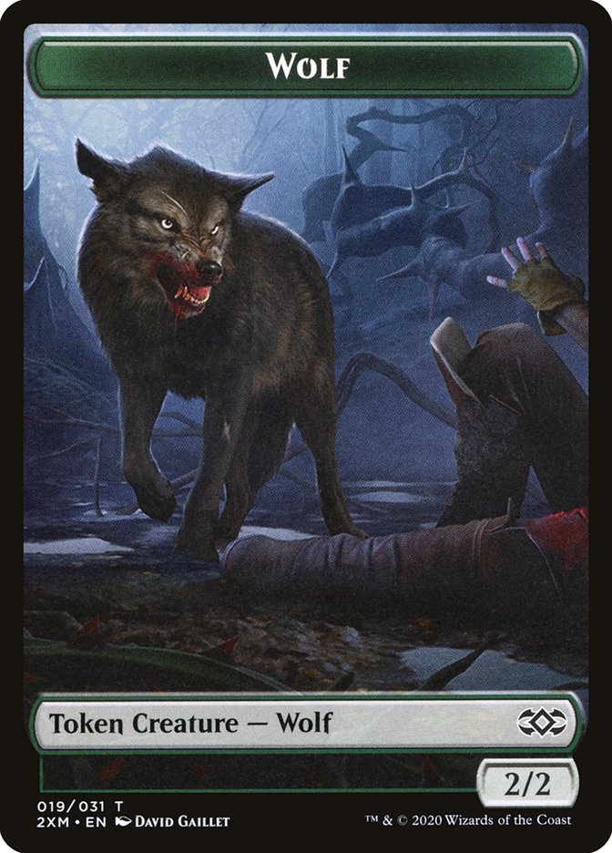 Wolf Token [Double Masters Tokens] | Good Games Cannington